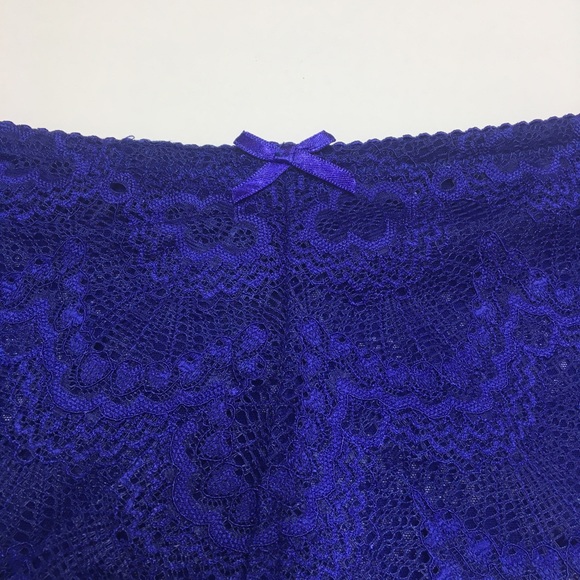π Spectrum Blue Scalloped Lace Hipster Panty - Picture 6 of 14
